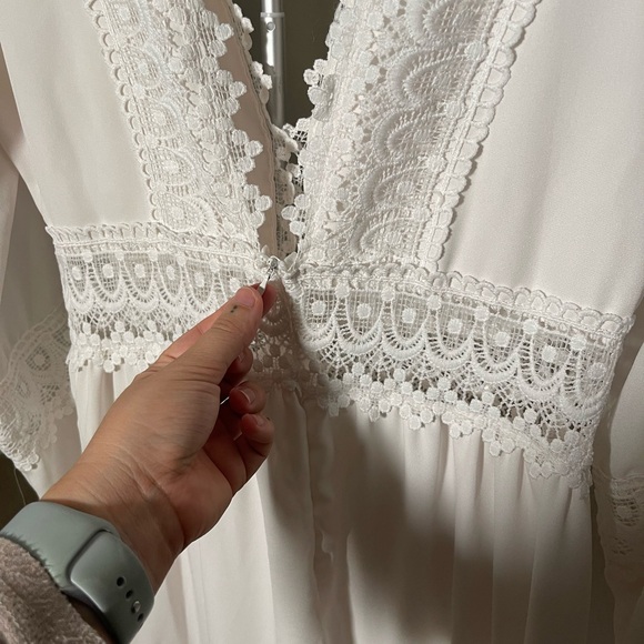 White bohemian lace dress - Picture 6 of 9